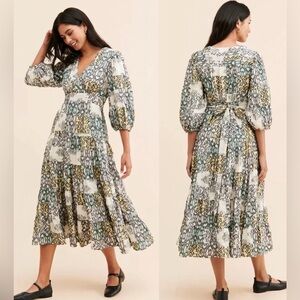 Anthropologie Women’s Dress with Pockets Earthy Tones